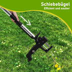 Unkrautstecher mit Griff, Unkrautspaten und Löwenzahnspaten – Unkrautbekämpfungswerkzeuge – Knöterichspaten – Löwenzahn-Unkrautstecher mit Fußpedal, hocheffizienter Unkrautstecher, schwarz