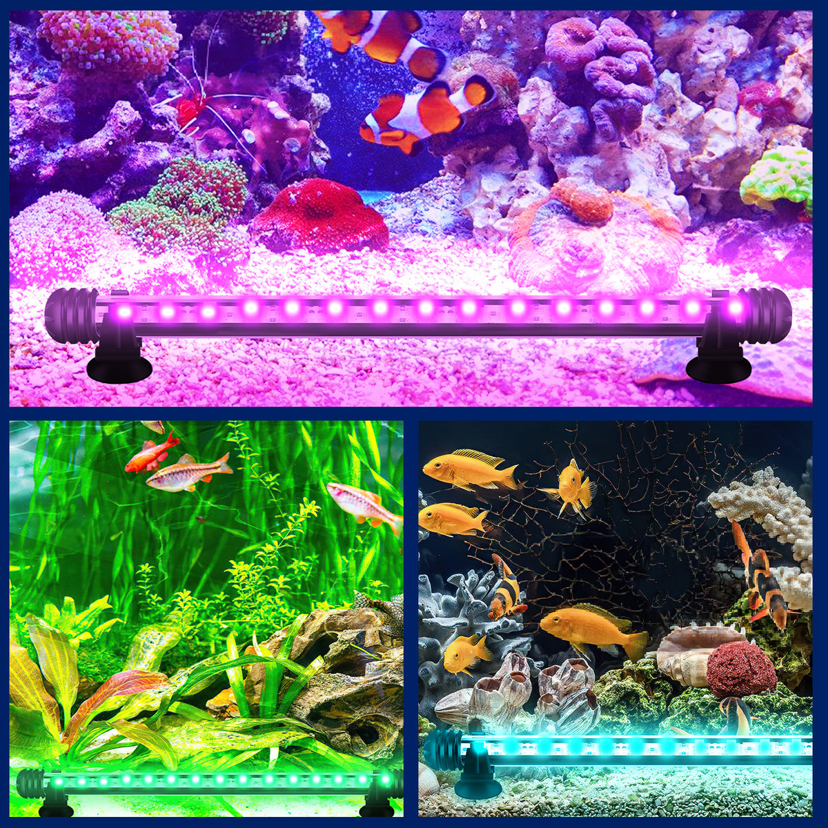 18-112cm LED Aquarium IP67 RGB Süßwasserfische Schildkröten Timing-Funktion