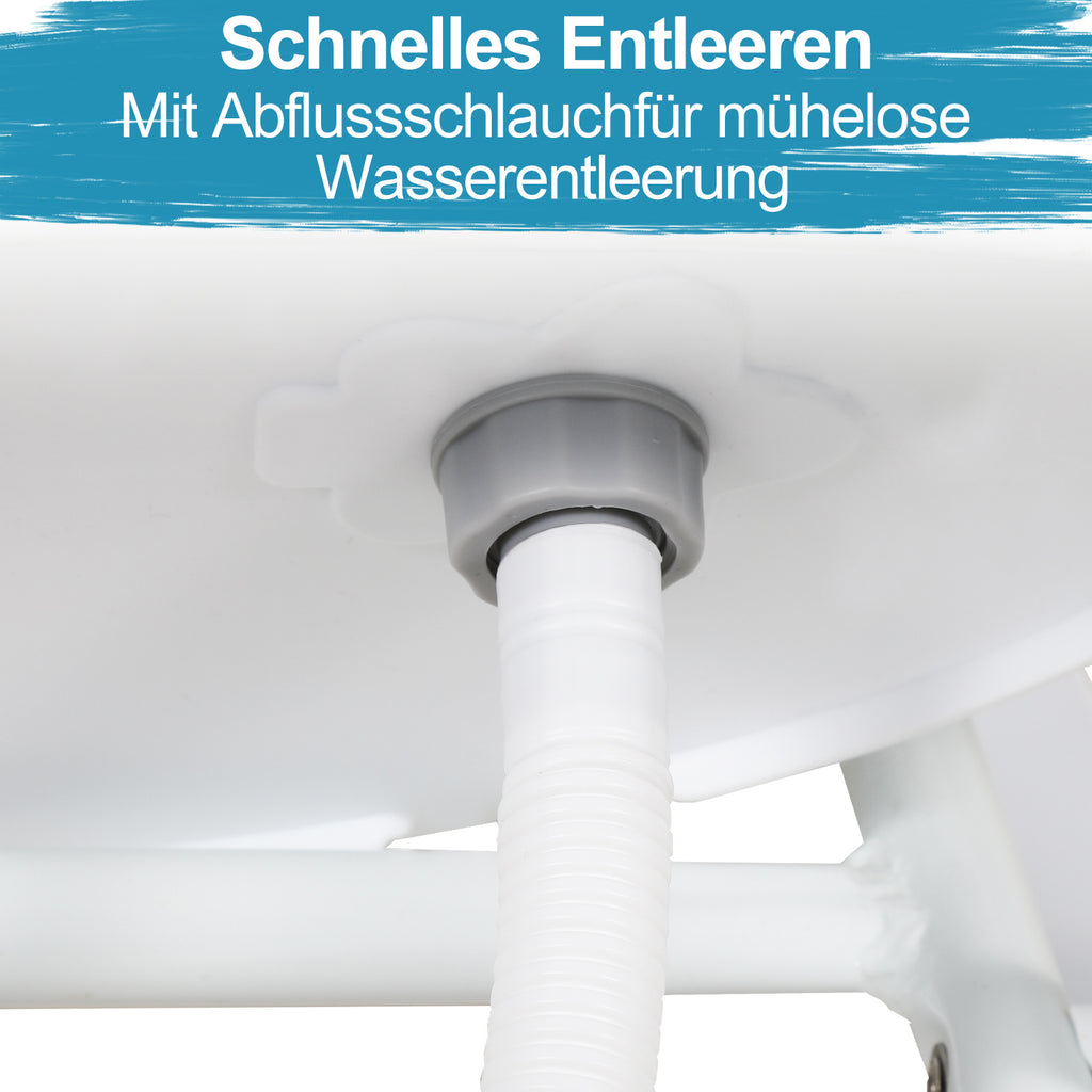 Baby Badewanne mit Ständer 21x48x85CM Badekissen Kinder Faltbare Bad Babywanne Grau