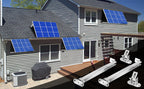 2 Set PV Modul Halterung Solarpanel Aufständerung Flachdach 0-60° Silber Set