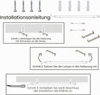 Feuchtigkeitsbeständige Leuchte, 18/36/48 W, 4000 K, neutralweißes Licht, wasserdichte LED-Badezimmerleuchte gemäß IP65-Standard, geeignet für feuchte Umgebungen wie Garagen, Werkstätten, Keller, Abstellräume und Büros [Energieeffizienzklasse F]