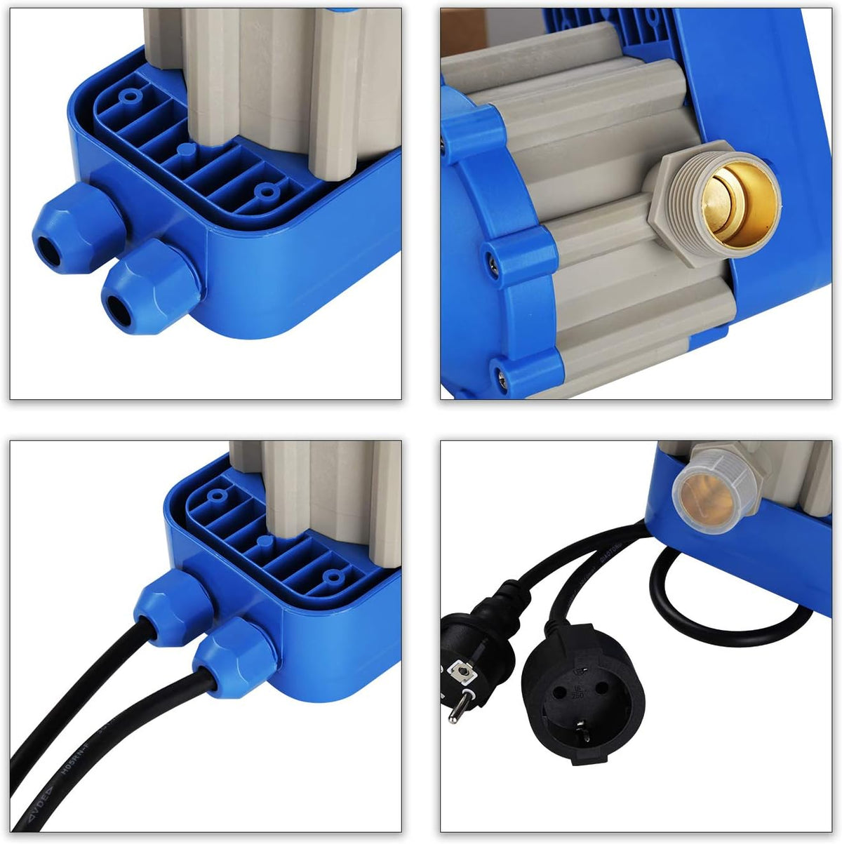 Pumpensteuerung mit Kabel, Druckwächter, Druckschalter, 10 bar (mit bar-Anzeige), Druckschalter, automatisches Ein- und Ausschalten, Gartenbewässerung