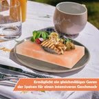 2/4/6/8 set L Salzstein zum Grillen, 20x10x2,5cm Salz Grillsteine, Original Kristallsalz, Wiederverwendbar Salzgrillstein, Salzplatte zum Grillen für BBQ