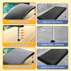 Sonnenkollektor Poolheizung, 113x69x35cm Solarheizung Maximaler Durchfluss 10000 L/h, Pool Heizungen Solaranlage für Warmwasser, Gartendusche, Pool