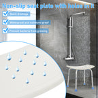 Duschhocker, höhenverstellbare Duschstühle für Senioren, rutschfeste Badezimmerhocker, sichere Duschsitze aus Aluminium, leichte Badezimmerstühle für die Badewanne, erhältlich in Rund und Quadratisch Ausführung.