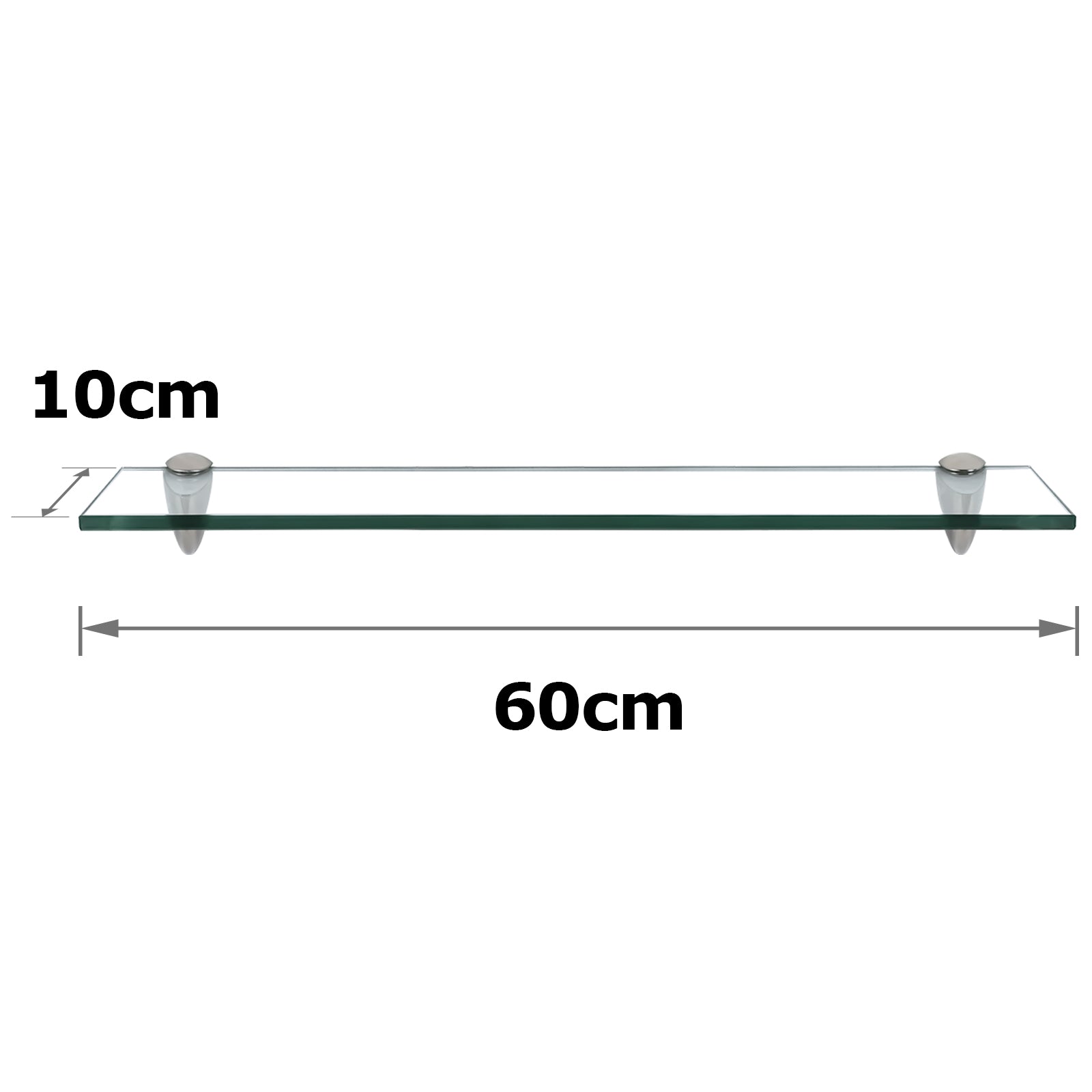 Glasablage Glasregal, Wandregal Mattglas mit 8mm ESG Sicherheitsglas und Halterung, perfekt geeignet als Duschregal/Badablage für Bad, Küchen,Balkon, Verschiedene Größen