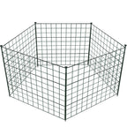 Teichzaun, Metall-Gartenzaun, Außenzaun, 3,75/7,5/10,5 Meter, inklusive Zaunelemente und Befestigungsstangen, flaches Modell