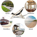 Klappbarer Liegestuhl, verstellbar, Belastbarkeit 120 kg, geeignet für Strand, Camping und Balkon, Klappstuhl für drinnen und draußen, Strandliegestuhl, wetterfester Freizeitliegestuhl, Camping-Liegestuhl