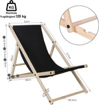 Klappbarer Liegestuhl, verstellbar, Belastbarkeit 120 kg, geeignet für Strand, Camping und Balkon, Klappstuhl für drinnen und draußen, Strandliegestuhl, wetterfester Freizeitliegestuhl, Camping-Liegestuhl