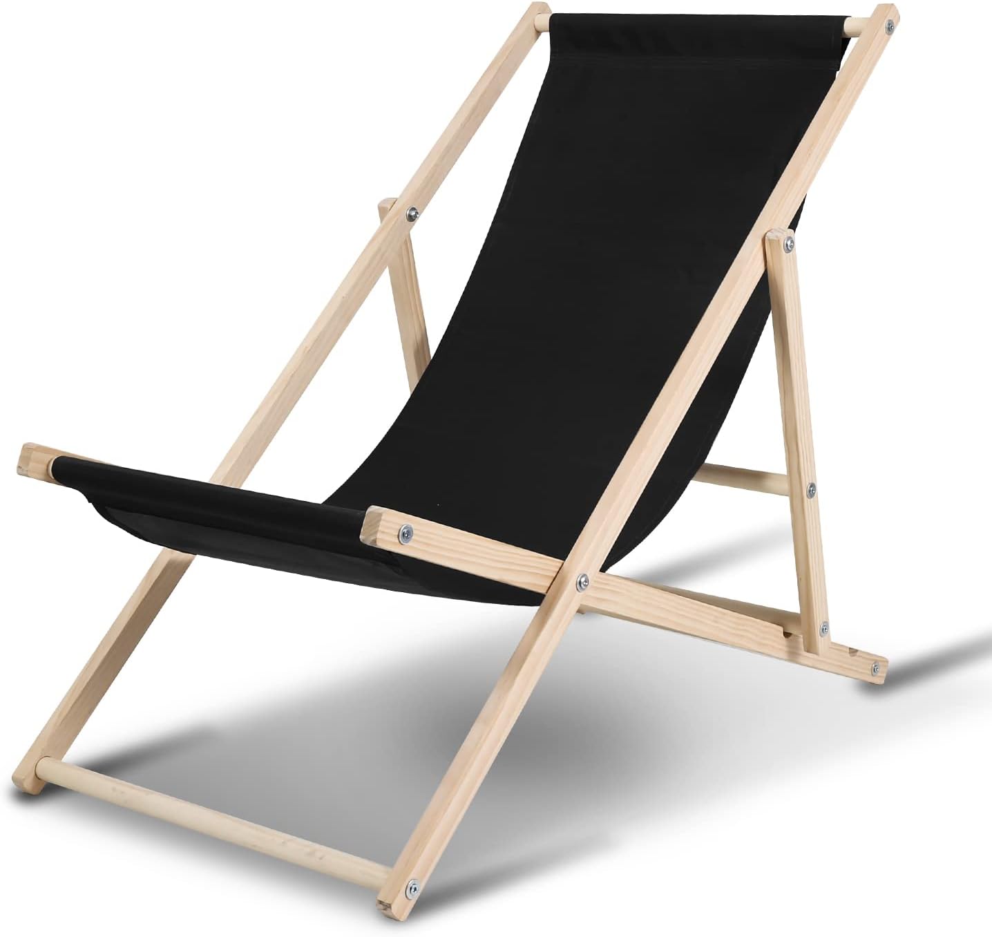 Klappbarer Liegestuhl, verstellbar, Belastbarkeit 120 kg, geeignet für Strand, Camping und Balkon, Klappstuhl für drinnen und draußen, Strandliegestuhl, wetterfester Freizeitliegestuhl, Camping-Liegestuhl