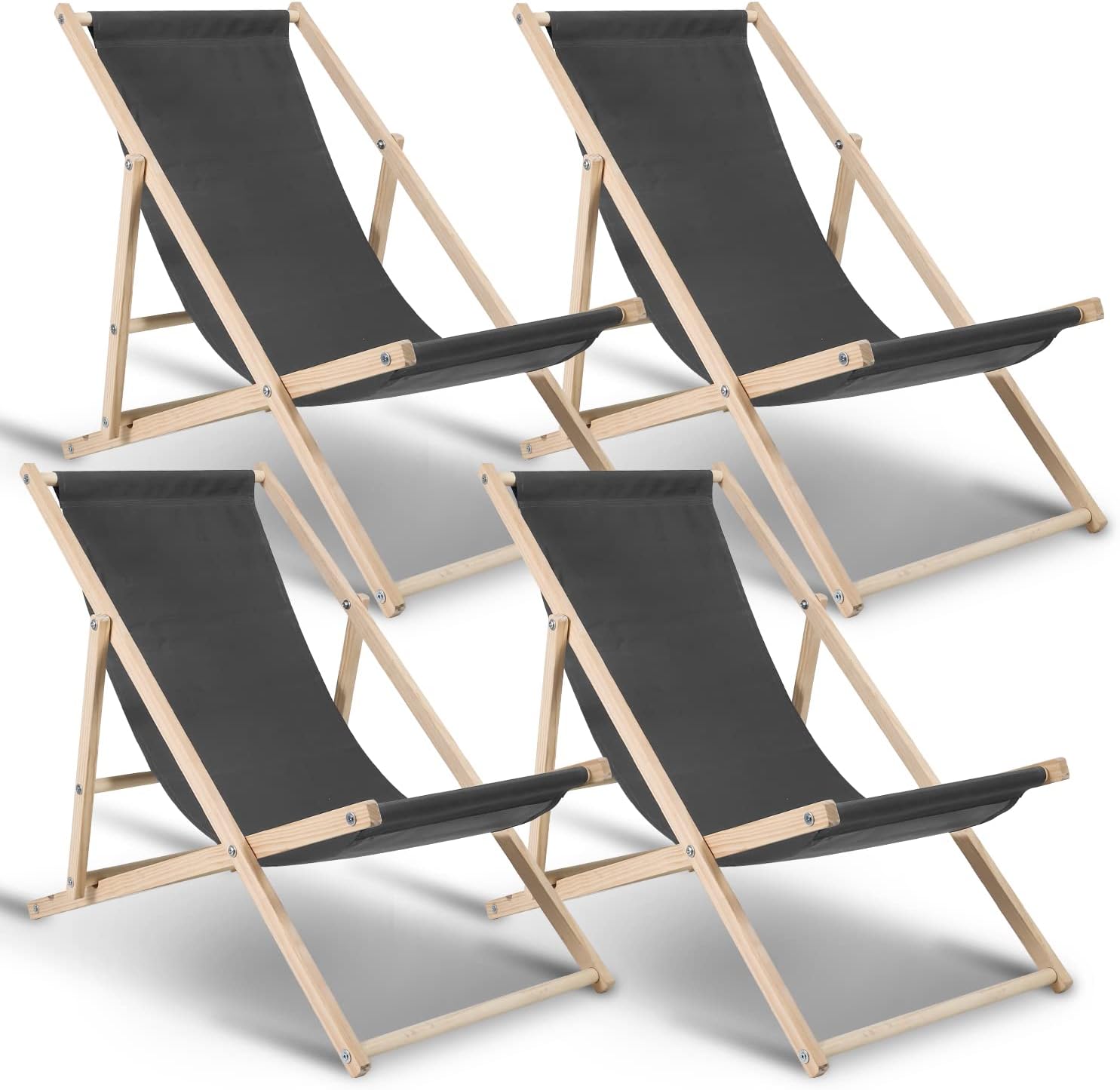 Klappbarer Liegestuhl, verstellbar, Belastbarkeit 120 kg, geeignet für Strand, Camping und Balkon, Klappstuhl für drinnen und draußen, Strandliegestuhl, wetterfester Freizeitliegestuhl, Camping-Liegestuhl