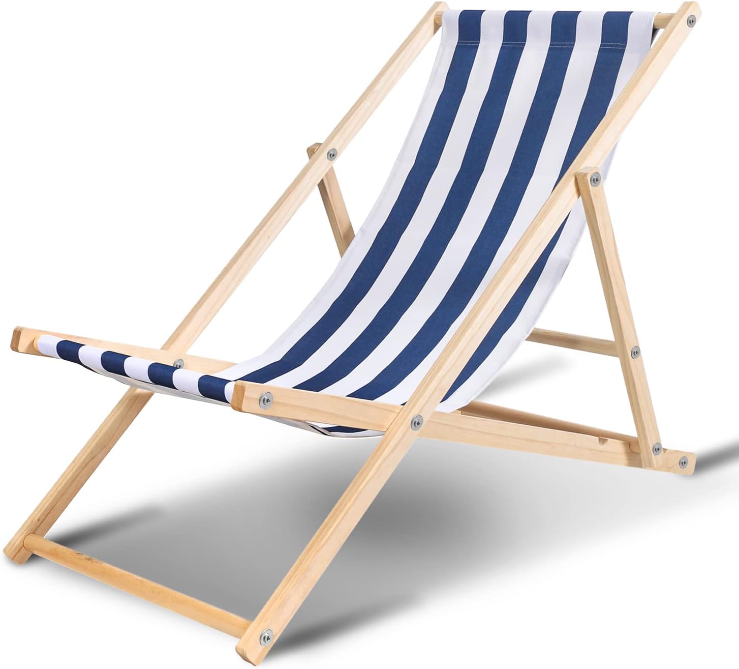 Klappbarer Liegestuhl, verstellbar, Belastbarkeit 120 kg, geeignet für Strand, Camping und Balkon, Klappstuhl für drinnen und draußen, Strandliegestuhl, wetterfester Freizeitliegestuhl, Camping-Liegestuhl