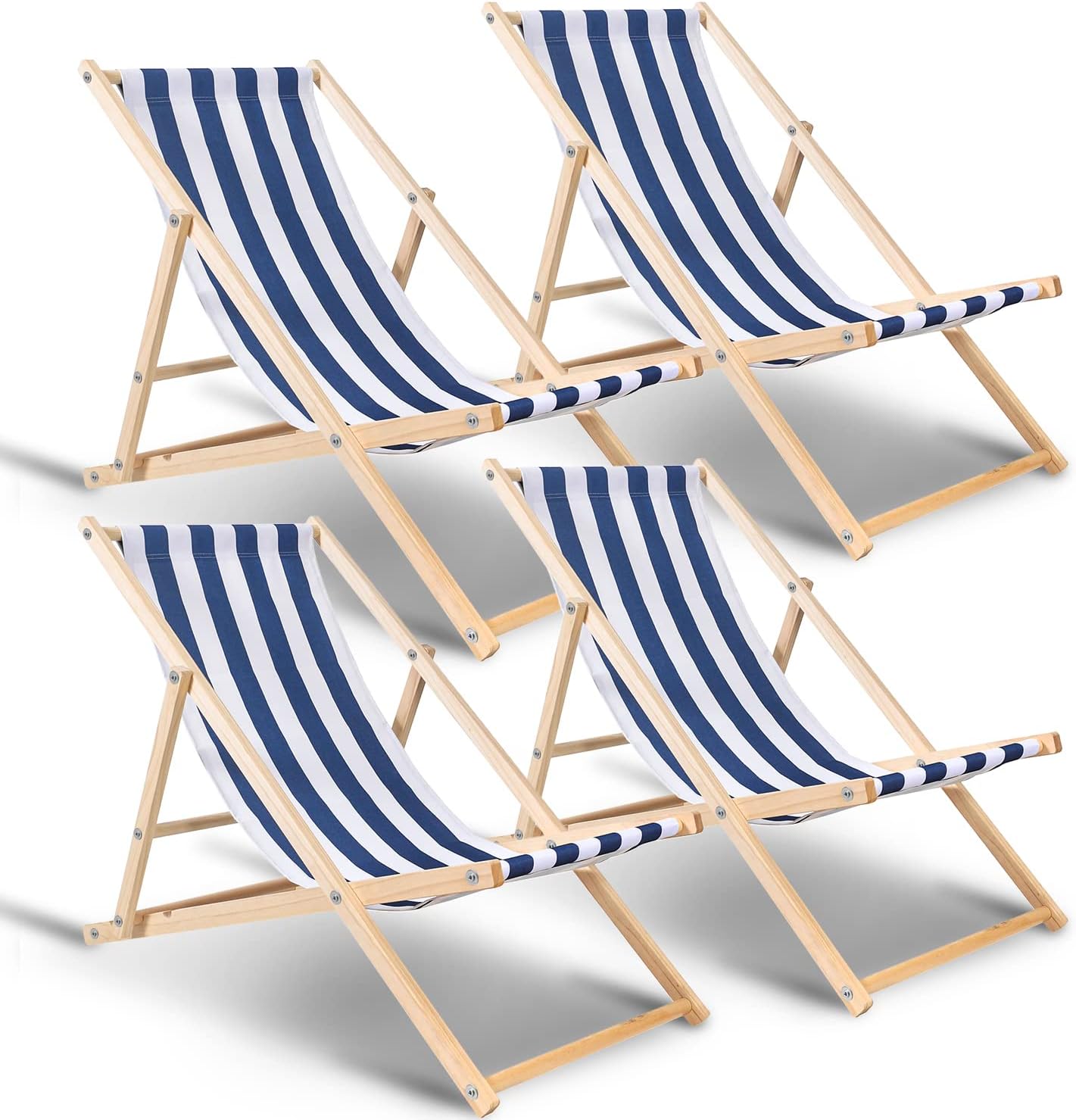 Klappbarer Liegestuhl, verstellbar, Belastbarkeit 120 kg, geeignet für Strand, Camping und Balkon, Klappstuhl für drinnen und draußen, Strandliegestuhl, wetterfester Freizeitliegestuhl, Camping-Liegestuhl