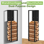 Kaminholzregal Holzregal Metall Feuerholzregal für Wohnzimmer Brennholzregal