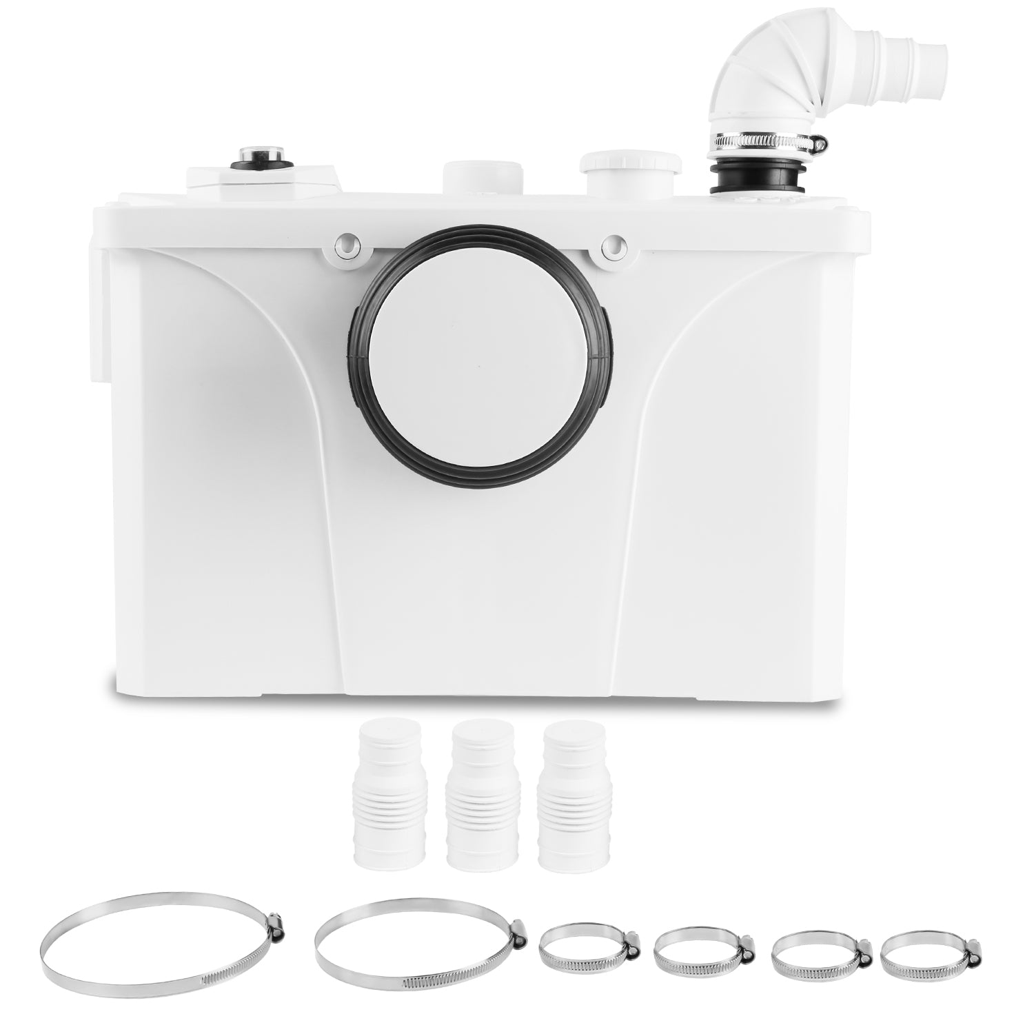 Hebeanlage Schmutzwasserpumpe, 700W Fäkalienpumpe 190L/min Kleinhebeanlage, 4 in 1 Schmutzwasser Abwasser Fäkalien Pumpe für WC Waschmaschine Waschbecken,Sehr Leise