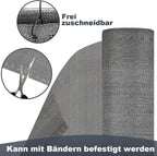 Sichtschutz,150 g/m² HDPE Balkon sichtschutz,Windschutz Schattennetz mit Kabelbinder,Schattiergewebe Sonnenschutz, Staubschutz,Blickdichter Zaunblende,Grau