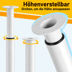 Möbelfüße 4 Stück, Tischbeine höhenverstellbar 70-110 cm, Möbelbeine aus Stahl bis 200 kg belastbar, mit 16 Schrauben, für Tisch, Schrank, Nachttisch, Schlafsofa, Schwarz/Weiß