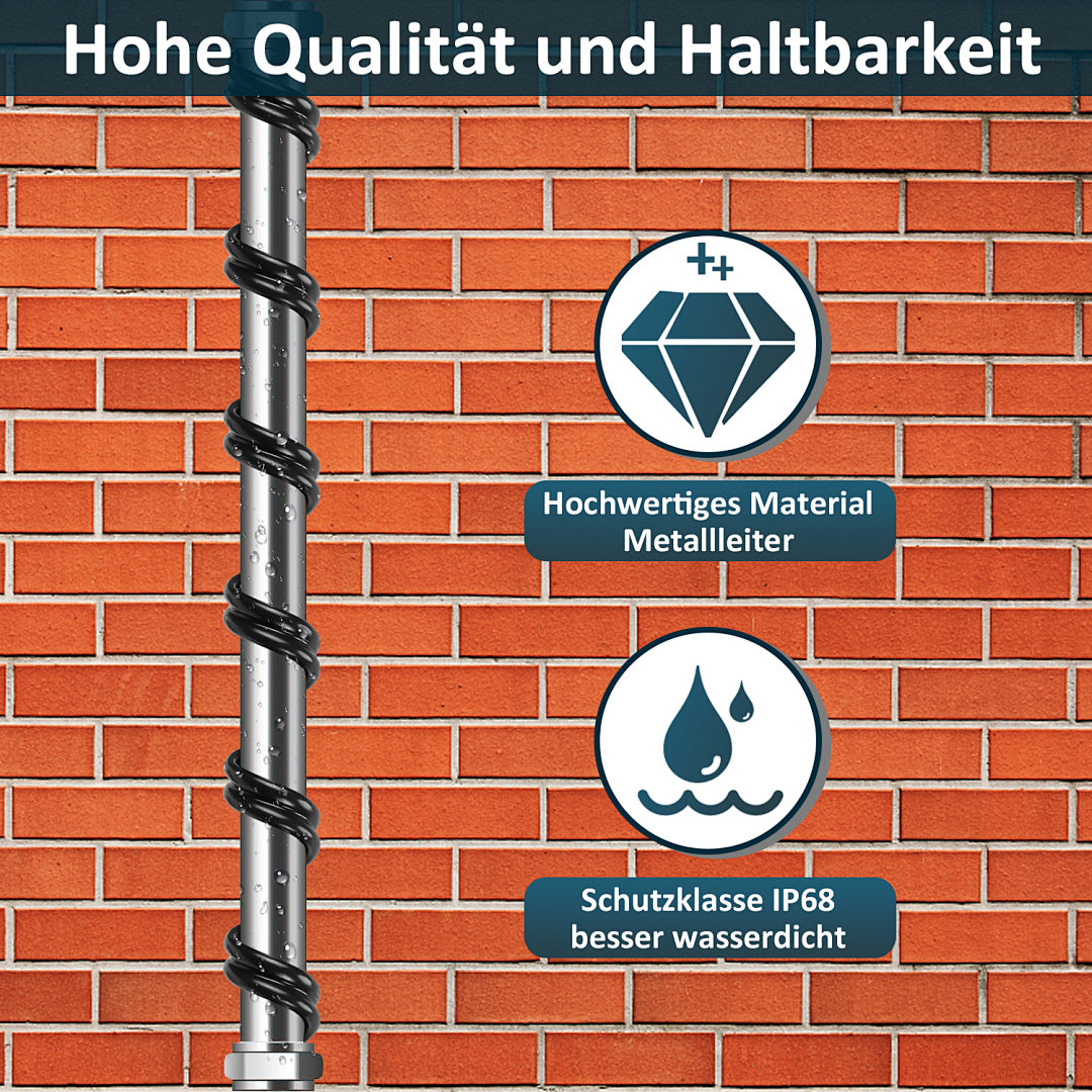 2-18 m Frostschutz-Heizkabel, Frostschutzkabel mit Thermostat, 32-288 W Heizkabel, Rohrbeheizung mit automatischem Schalter, Heizband für Wasserleitungen im Haus, in Schwimmbädern und in Teichen