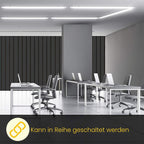 Feuchtigkeitsbeständige Leuchte, 18/36/48 W, 4000 K, neutralweißes Licht, wasserdichte LED-Badezimmerleuchte gemäß IP65-Standard, geeignet für feuchte Umgebungen wie Garagen, Werkstätten, Keller, Abstellräume und Büros [Energieeffizienzklasse F]