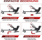 Hoverboard-Sitz, Hoverboard mit verstellbarem Sitz, Sitz für 6,5- bis 10-Zoll-Hoverboards, Sitz für Elektro-Karts, Hoverboard-Kart-Sitze für Erwachsene und Kinder