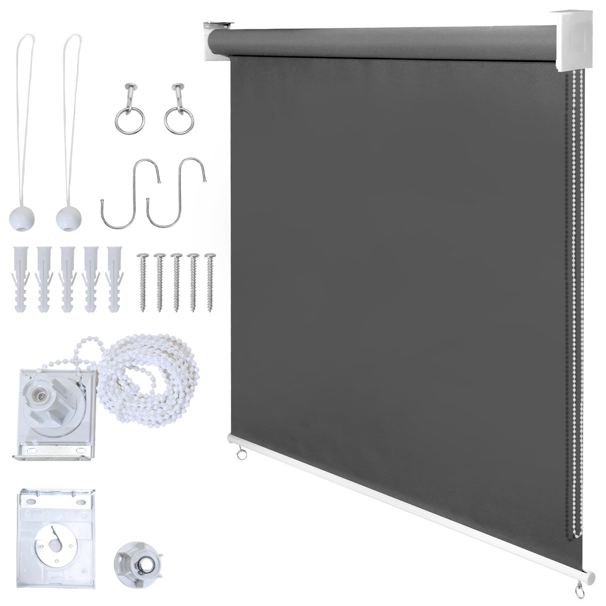 Vertikalmarkisen, Aussenrollos, Balkonrollos, Sichtschutz, Wind- und Regenschutz, Sonnenschutz, UV-Schutz; geeignet für Balkone, Terrassen und Gärten