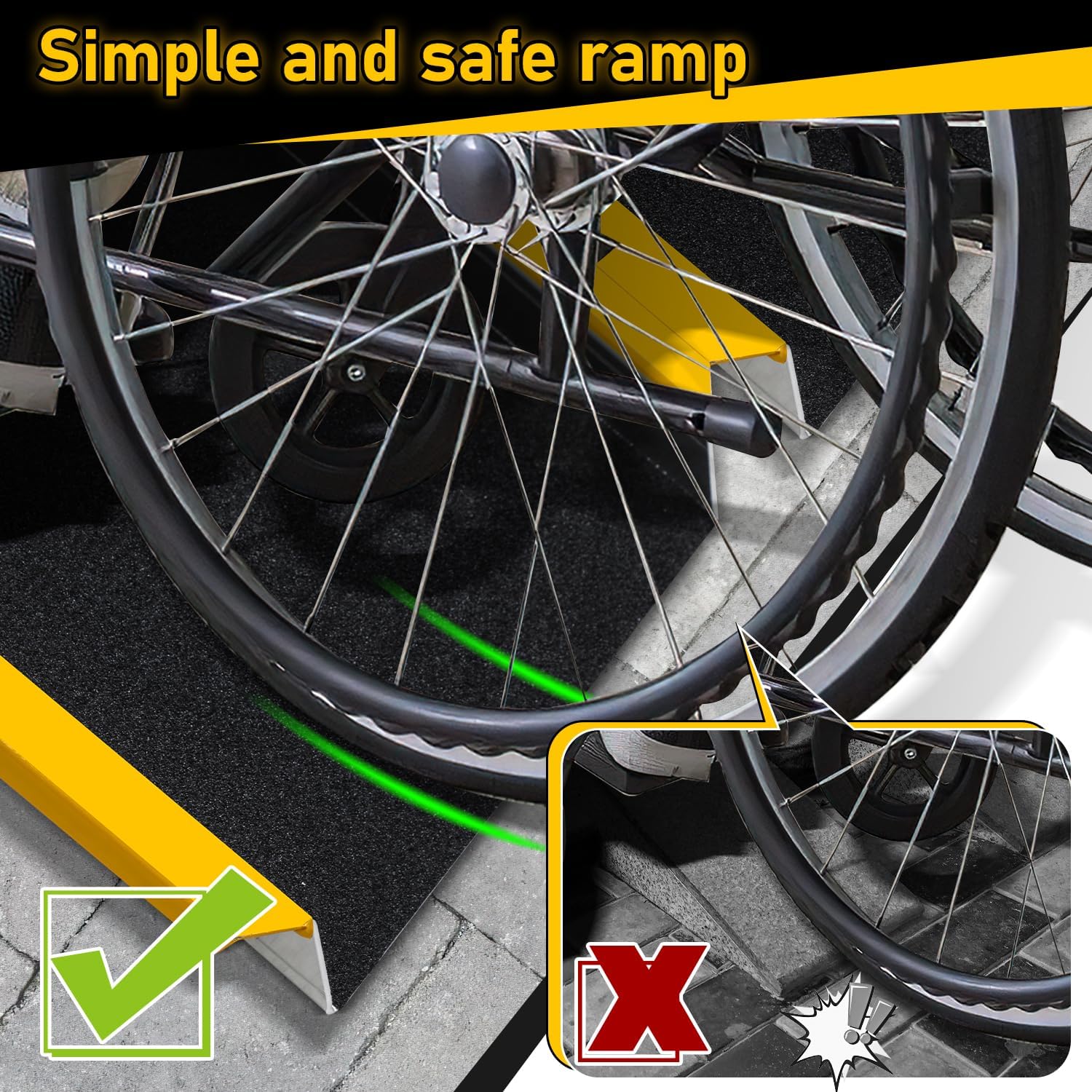 Laderampen-Set, 2er-Set, 118 cm, Aluminium, Tragkraft 300 kg pro Rampe