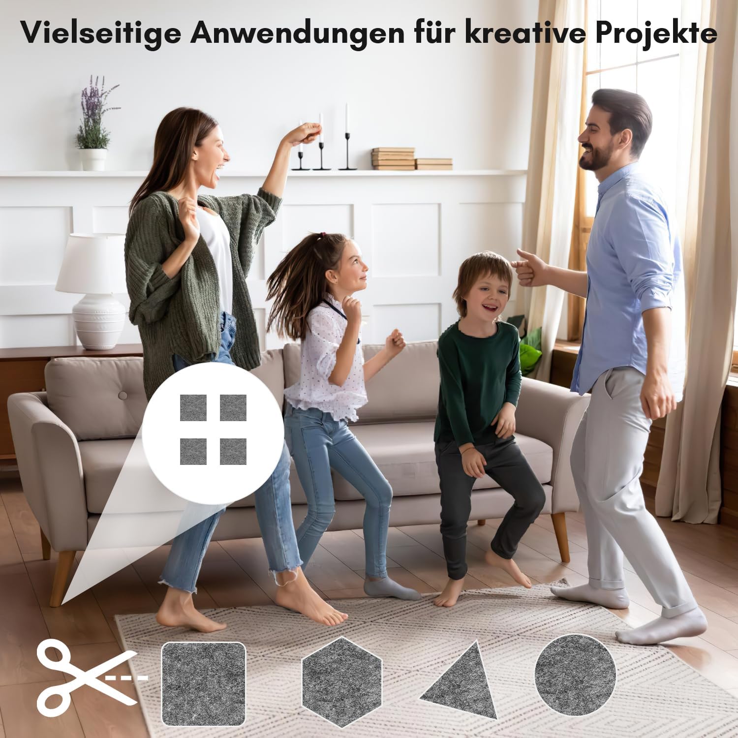 Selbstklebender Filz 50/100 cm × 150 cm, selbstklebender Filz, der meterweise verkauft wird, Dekostoff, Raffia-Filz, lässt sich in beliebige Formen zuschneiden, geeignet als DIY-Kofferraumauskleidung, Stärke 2,5 mm, schwarz