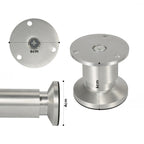 Alulegierung Möbelfüsse 4 Stück, belastbar bis 200-300kg,silbrig Aluminium-Möbelfüße, 6–20 cm, silberne Metalloptik, für Sofa, Schrank, Kommode und DIY.