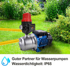 Druckregler, Druckschalter, 10-bar-Manometer mit Kabel, konstanter Wasserdruck, automatisches Ein- und Ausschalten, Trockenlaufschutz, geeignet für Garten und Haushalt, rot