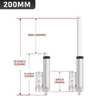 1500N Linearantrieb mit 50-400mm Hublänge, 12V DC Linearmotor für Möbel, Automatisierung & DIY-Projekte, Starker Verstellantrieb für Sofalift, Tischverstellung & mehr (50MM)
