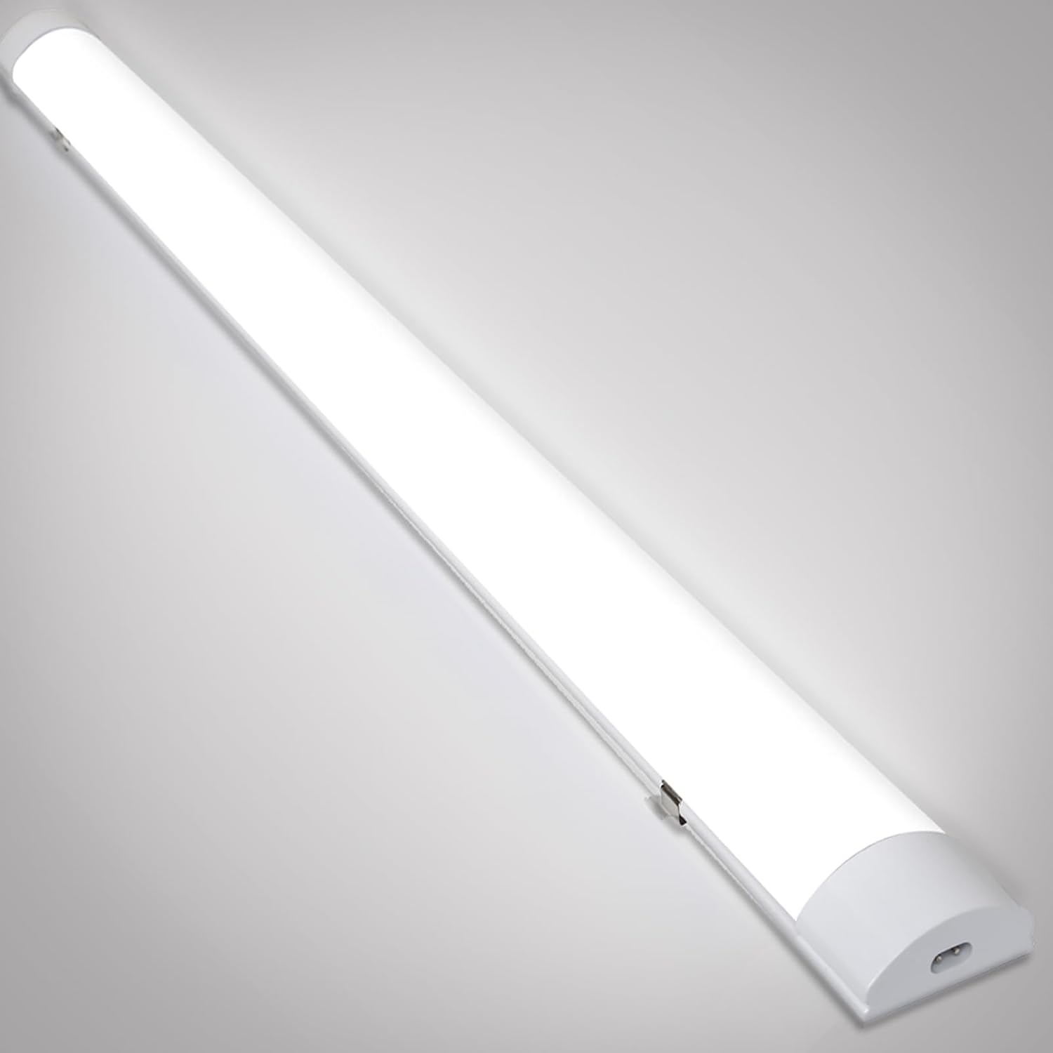 Feuchtigkeitsbeständige Leuchte, 18/36/48 W, 4000 K, neutralweißes Licht, wasserdichte LED-Badezimmerleuchte gemäß IP65-Standard, geeignet für feuchte Umgebungen wie Garagen, Werkstätten, Keller, Abstellräume und Büros [Energieeffizienzklasse F]