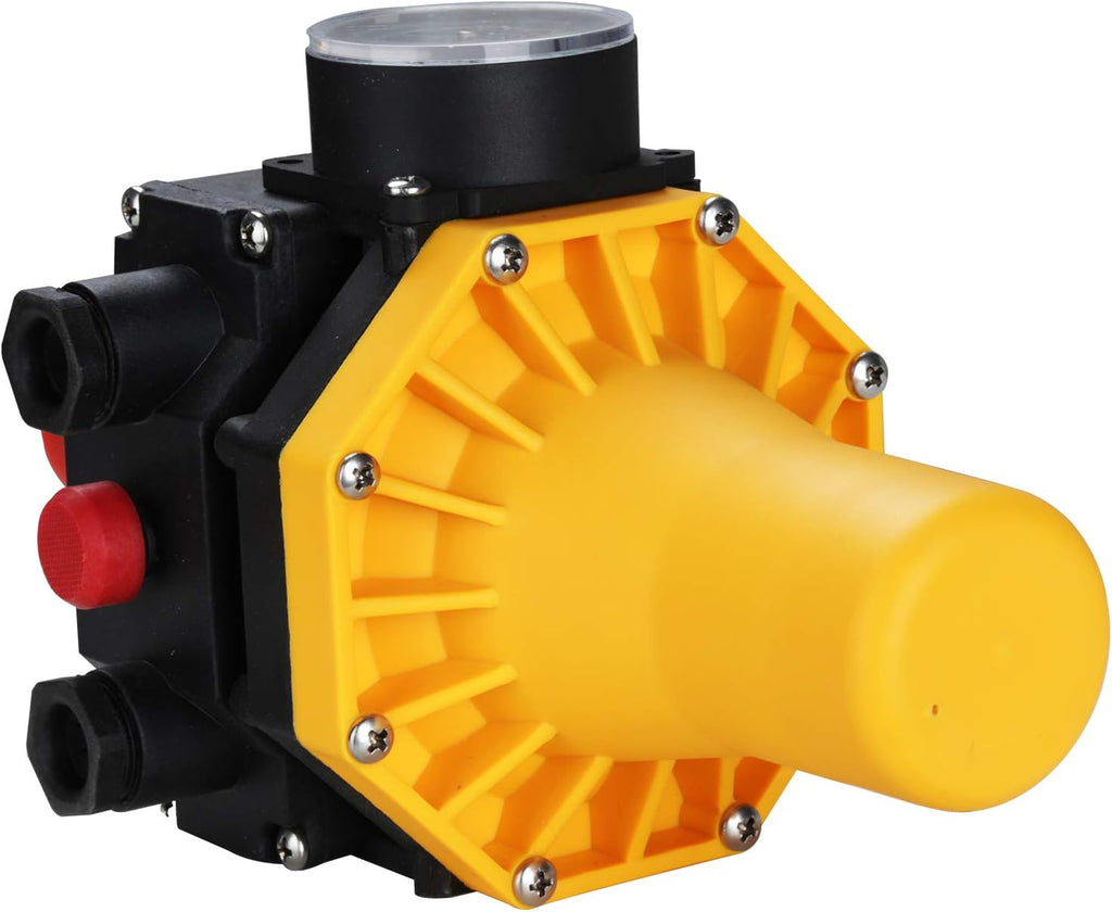 Pumpensteuerung mit Manometeranzeige, Druckwächter, 10 bar, elektronischer Druckschalter für Hauswasserversorgungsanlagen und Gartenpumpen