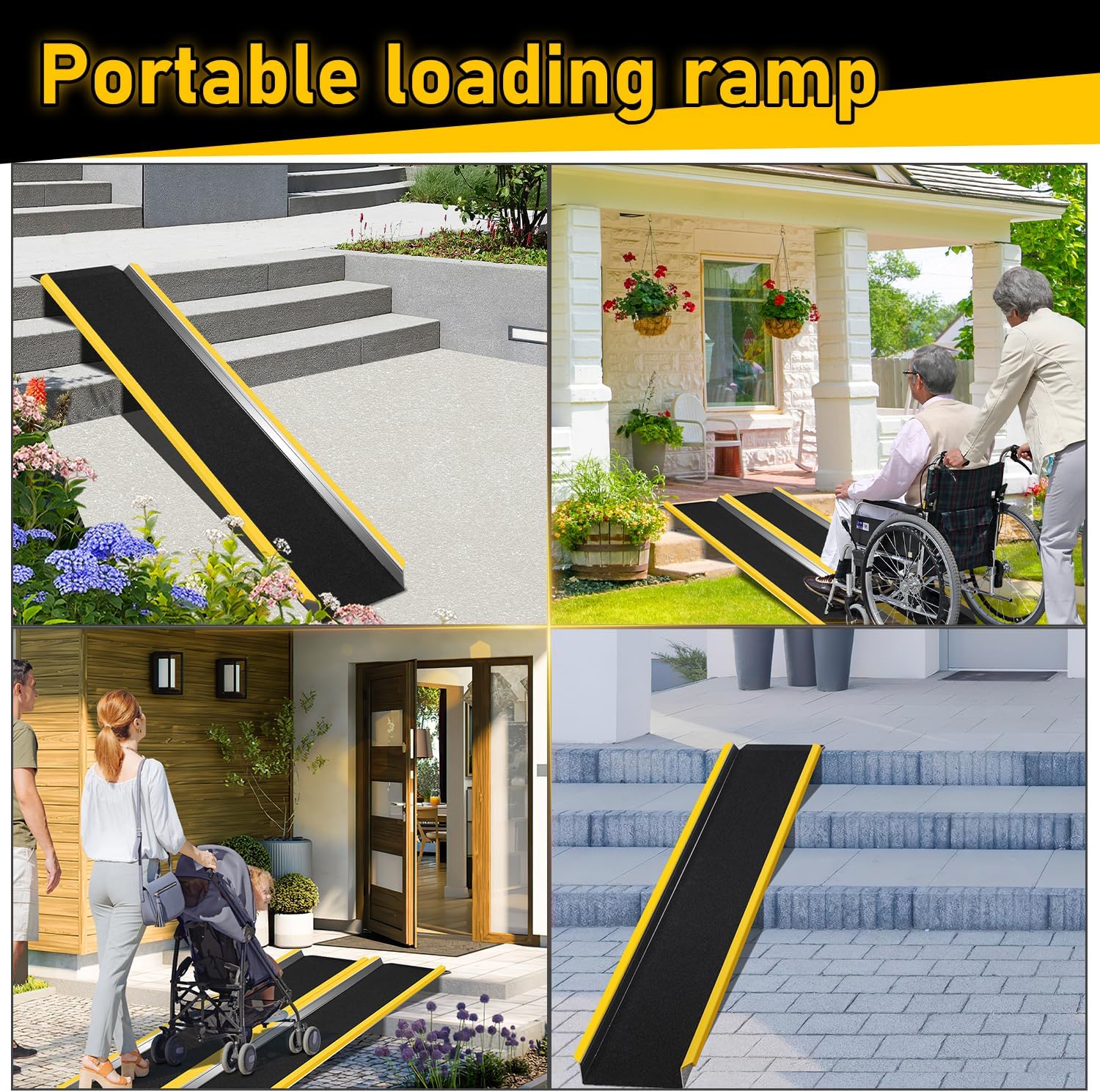 Laderampen-Set, 2er-Set, 118 cm, Aluminium, Tragkraft 300 kg pro Rampe