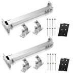 2 Set PV Modul Halterung Solarpanel Aufständerung Flachdach 0-60° Silber Set