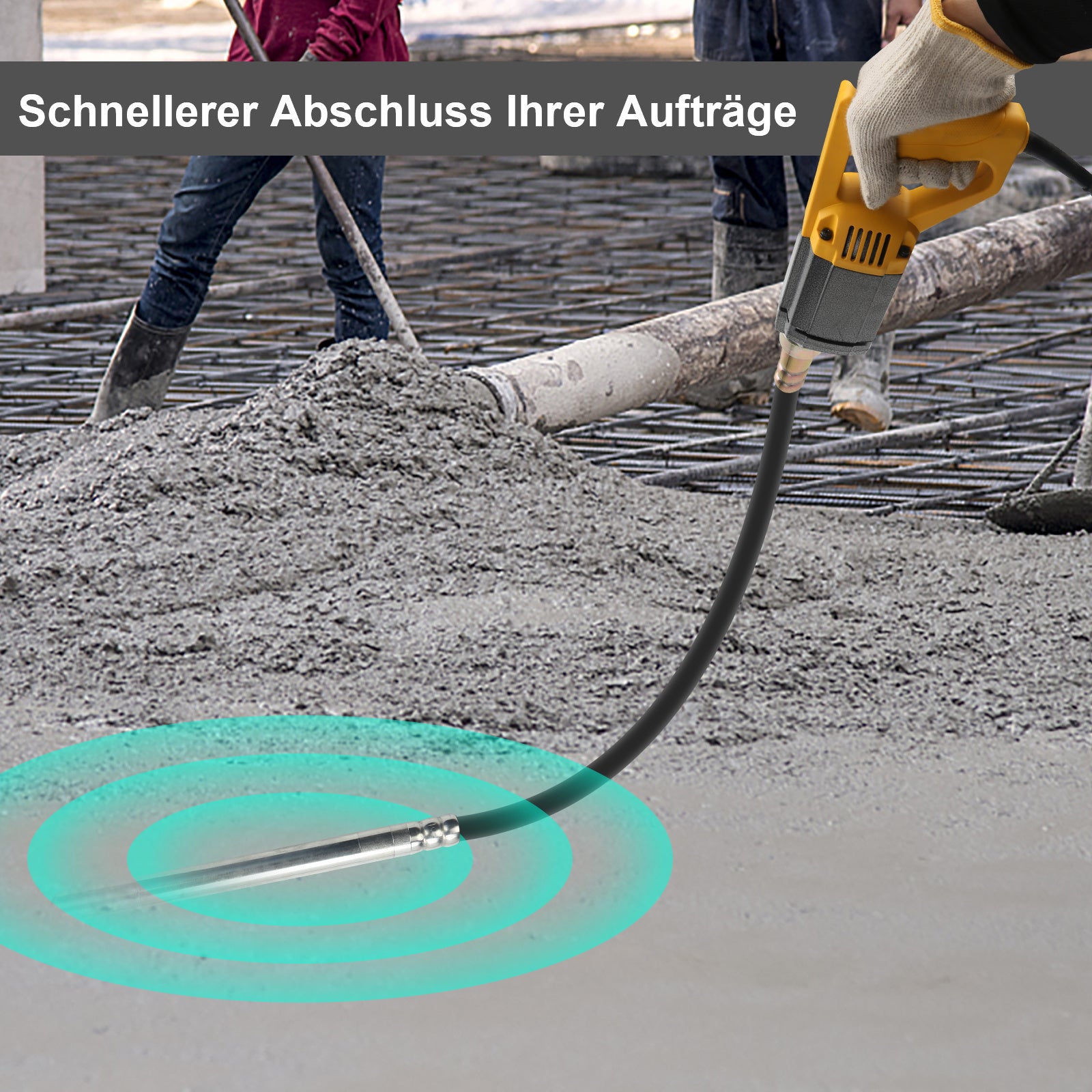 1000W Betonrüttler Rüttelflasche Betonrüttler Beton Vibrator 1.5M Handrüttler
