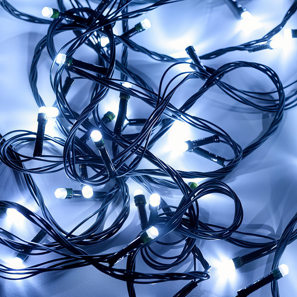 Außenbeleuchtung für 50–200 Meter, 500–2000 LED-Lichter, 8 Leuchtmodi, mit Stecker, Schutzart IP44, für den Innen- und Außenbereich geeignet, ideal für Weihnachten, Ostern, Halloween und Hochzeitsfeiern