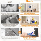Edelstahl-Waschmaschinen-Untergestell, verstellbar 50–80 cm, mit Skalenverstellung, Vibrationsschutz & Rutschfestigkeit, Tragkraft 400 kg, für Waschmaschine/Trockner, schwarz.