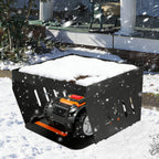 Garage für Mähroboter, 70 x 61 x 42 cm, Überdachung für Rasenmäher, spezielle Überdachung für Rasenmäher/Mähroboter, mit begrünbarem Dach, Wasserablauf und 4 Bodenverankerungen, bietet wirksamen Schutz vor Regen und Hagel, schwarz