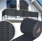 PVC Sichtschutzstreifen 35m/50m/70m Zaunblende Folie, inkl. 30 Befestigungsclips, Windschutz Sonnenschutz Sichtschutz Gartenzaun, Sichtschutzfolie für Doppelstabmattenzaun, Anthrazit