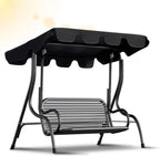 Ersatzdach für Gartenschaukel, Sonnendach für Schaukel, Vordach zur Einfachen Montage, Dachplane für Hollywoodschaukel, 600D Oxford-Stoff zum UV-Schutz, wasserdicht, 210 x 145 cm