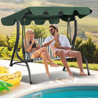 Ersatzdach für Gartenschaukel, Sonnendach für Schaukel, Vordach zur Einfachen Montage, Dachplane für Hollywoodschaukel, 600D Oxford-Stoff zum UV-Schutz, wasserdicht, 210 x 145 cm