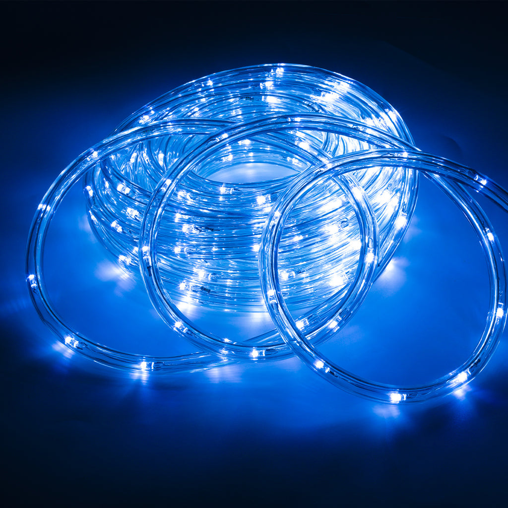 10/20/30 Meter lange LED-Lichterkette in Blau, 8 Leuchtmodi mit Speicherfunktion, Lichterkette für den Außenbereich, wasserdichtes Design, geeignet für Garten, Weihnachtsfeiern und Hochzeiten