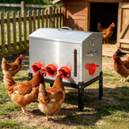 Automatischer Hühnerfutterautomat 22,6 kg mit 8 Futteröffnungen aus verzinktem Metall