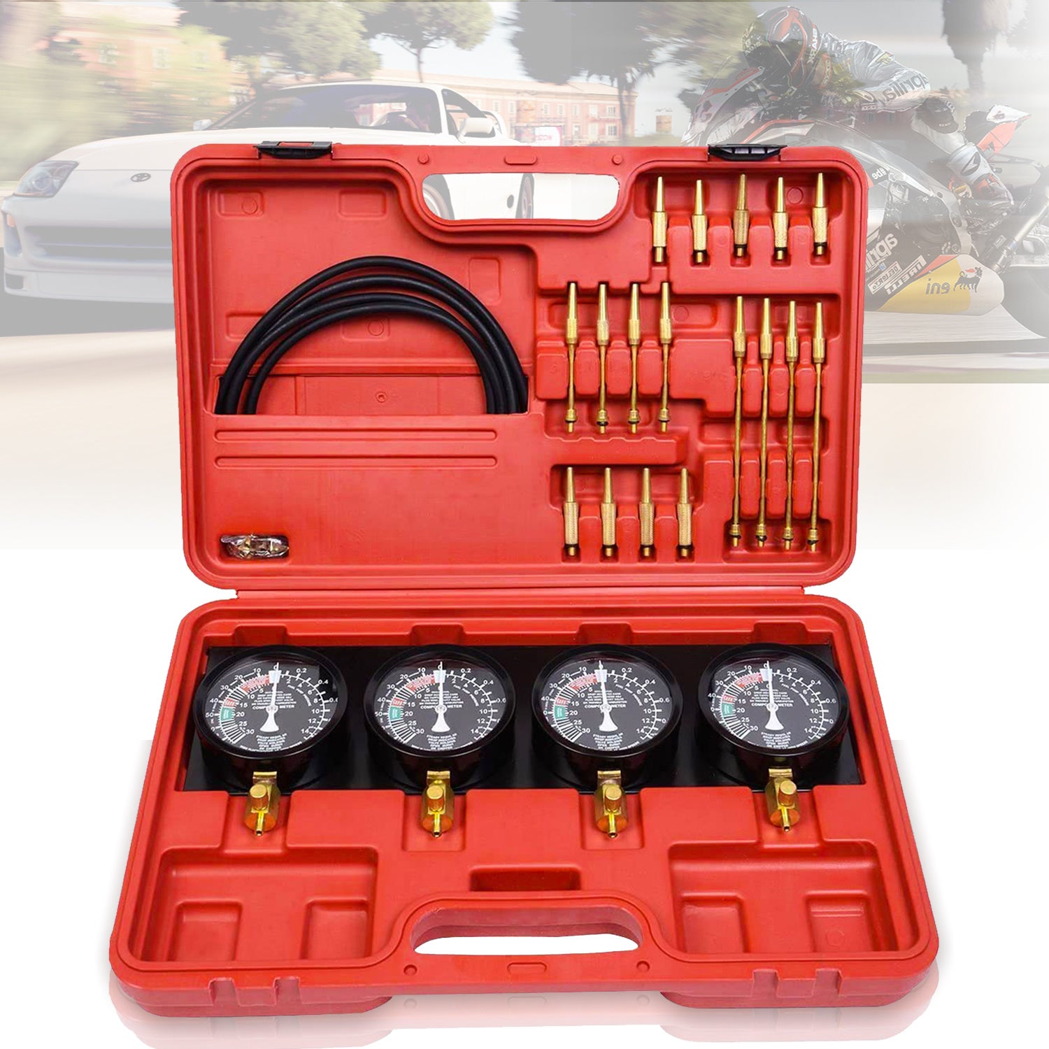Synchrontester Vergaser Vergaseruhren 2-4 zum Syncrotester Set Einstellen Tester