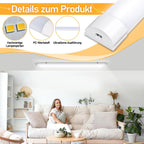 Feuchtigkeitsbeständige Leuchte, 18/36/48 W, 4000 K, neutralweißes Licht, wasserdichte LED-Badezimmerleuchte gemäß IP65-Standard, geeignet für feuchte Umgebungen wie Garagen, Werkstätten, Keller, Abstellräume und Büros [Energieeffizienzklasse F]
