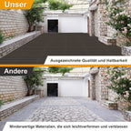 WPC-Fliesen, 30 x 60 cm, Terrassenfliesen, Klickfliesen, Balkonfliesen mit Holzoptik, witterungsbeständige Platten mit Entwässerungsfunktion, geeignet für Terrassen, Balkone und Gärten, braun/rotbraun/dunkelgrau/teakfarben (6 Stück = 1 Quadratmeter)