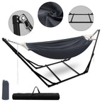 Hängematte mit Gestell, bis 200 kg Belastbar,2 Personen,Klappbar Hängematte Outdoor mit Gestell für Garten,Terrasse,Balkon,mit Tragetasche Metallgestell
