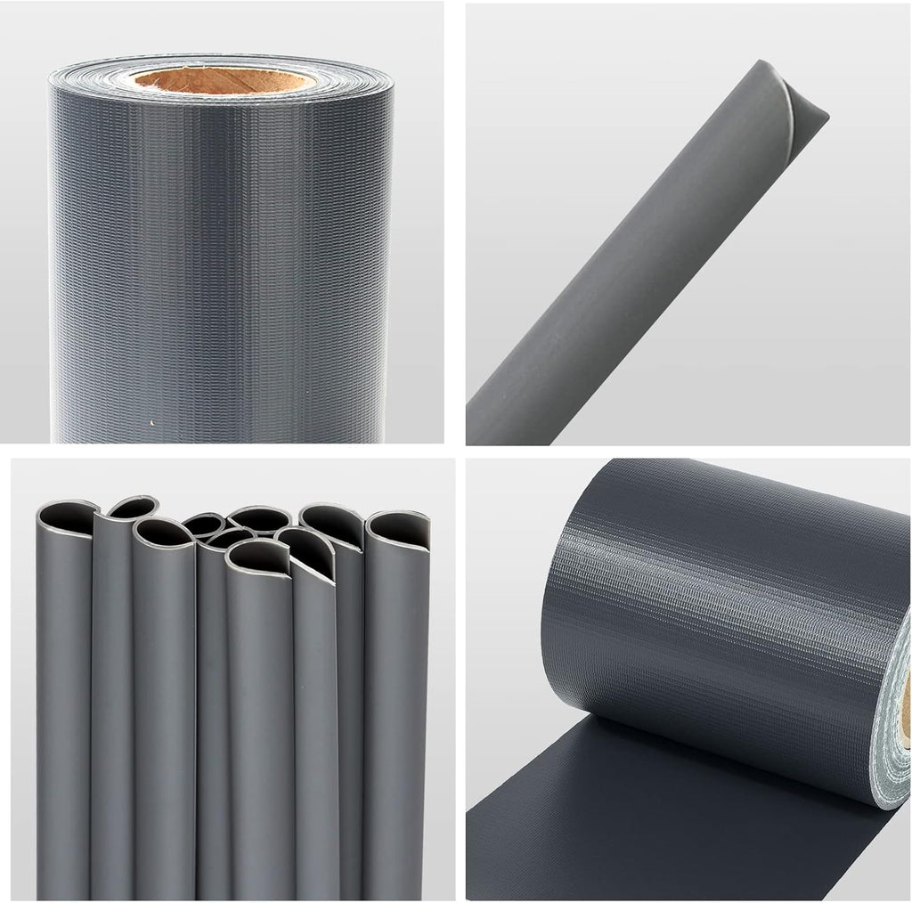 PVC Sichtschutzstreifen 35m/50m/70m Zaunblende Folie, inkl. 30 Befestigungsclips, Windschutz Sonnenschutz Sichtschutz Gartenzaun, Sichtschutzfolie für Doppelstabmattenzaun, Anthrazit