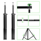 Hintergrund Ständer, 2x3M Hintergrundsysteme mit 3 Hintergrundstoffe (Grün/Weiß/Schwarz), Fotostudio Hintergrundsystem für Green Screen, Portrait und Videoaufnahme
