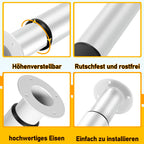 Möbelfüße 4 Stück, Tischbeine höhenverstellbar 70-110 cm, Möbelbeine aus Stahl bis 200 kg belastbar, mit 16 Schrauben, für Tisch, Schrank, Nachttisch, Schlafsofa, Schwarz/Weiß